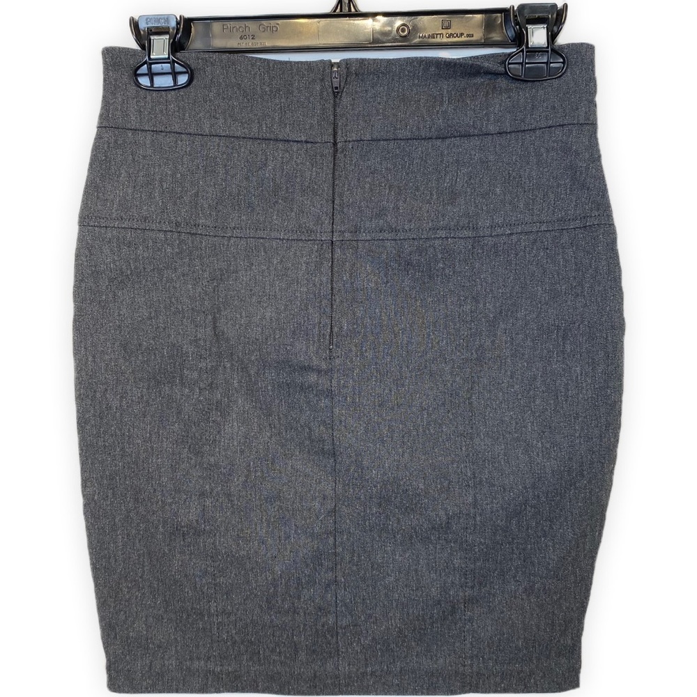 Grey Stretch Back Zip Pencil Skirt Women's Size (Small) - Picture 2 of 5